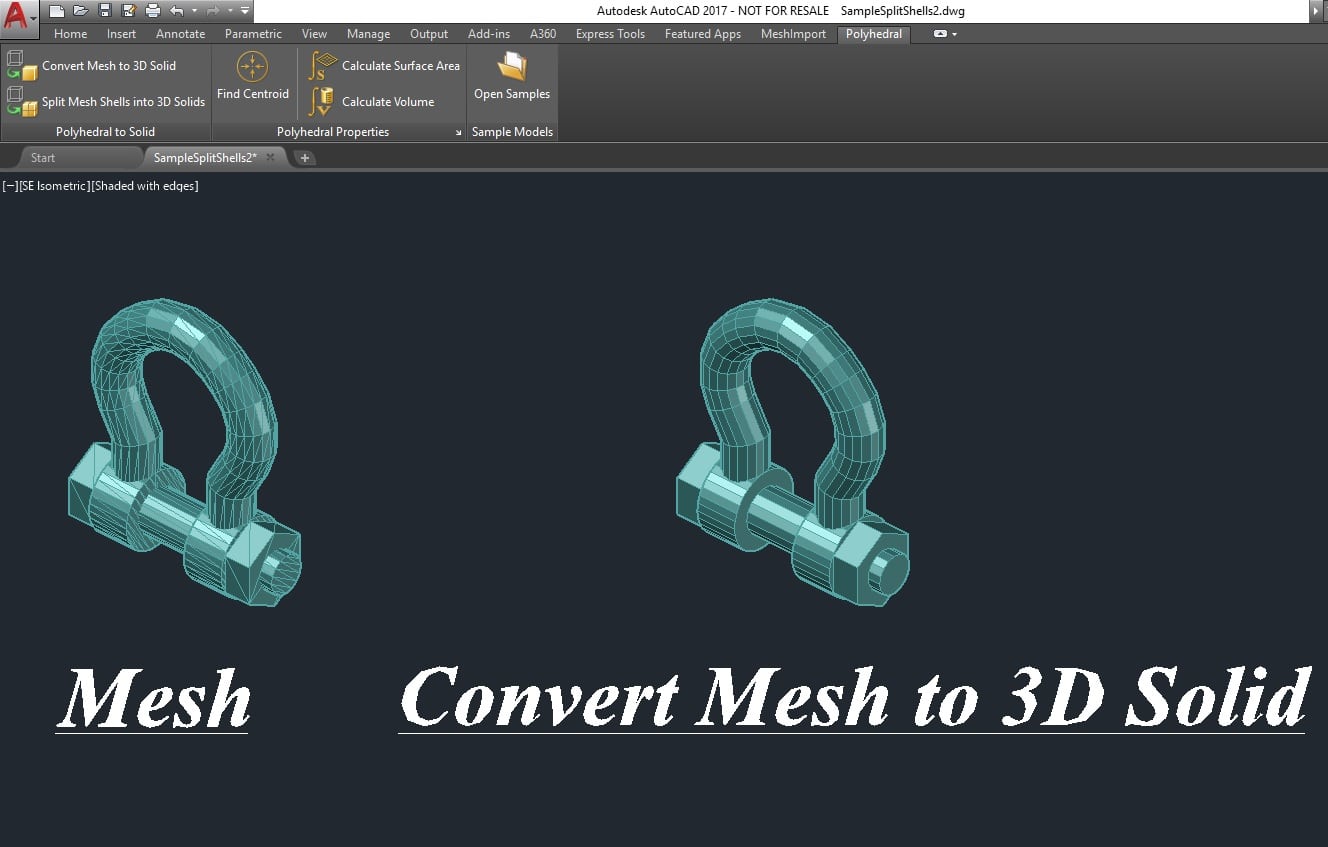 convert mesh to solid autocad